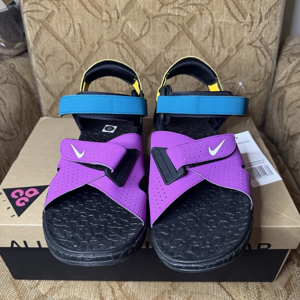 Nike ACG Air Deschutz Vivid Purple Outdoor Slides Sandals CT2890 002 Men's‎ 14